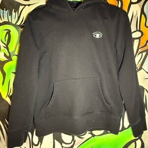 Madewell Black Hoodie with Embroidered Eye Design